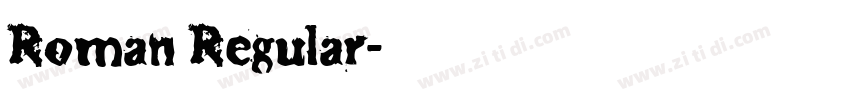 Roman Regular字体转换